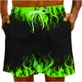 thumbnail image 5 of Beach Swimming Shorts Men,Men's Swim Trunks Quick Dry 3D Flame Printed Beach Board Shorts with Pockets Cool Mesh Lining Bathing Suits, 5 of 9