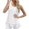 thumbnail image 2 of Camisas de gasa sin mangas, blusa de gasa para mujer Blusa de gasa sin mangas para mujer de diseño de clase mundial, 2 of 6