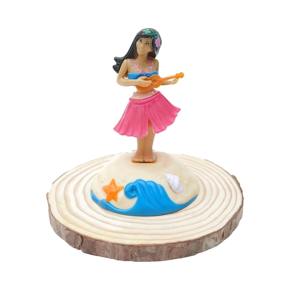 Hawaiian Hula Girl Bobblehead For Car Dashboard - Fun Hawaiian Car Decor, Tiki Themed Dashboard Ornament Novelty Gift For Women, Car Accessories For Women, Hawaiian Party Favors Pink