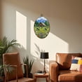 thumbnail image 5 of Canvas Wall Art Barn Farmhouse Green Nature Farm Cow Scenery Colorful Flowers Barn Oval Framed Canvas Prints Vintage Wall Hanging Decor for Home Decorations 8.6"x11.4", 5 of 7