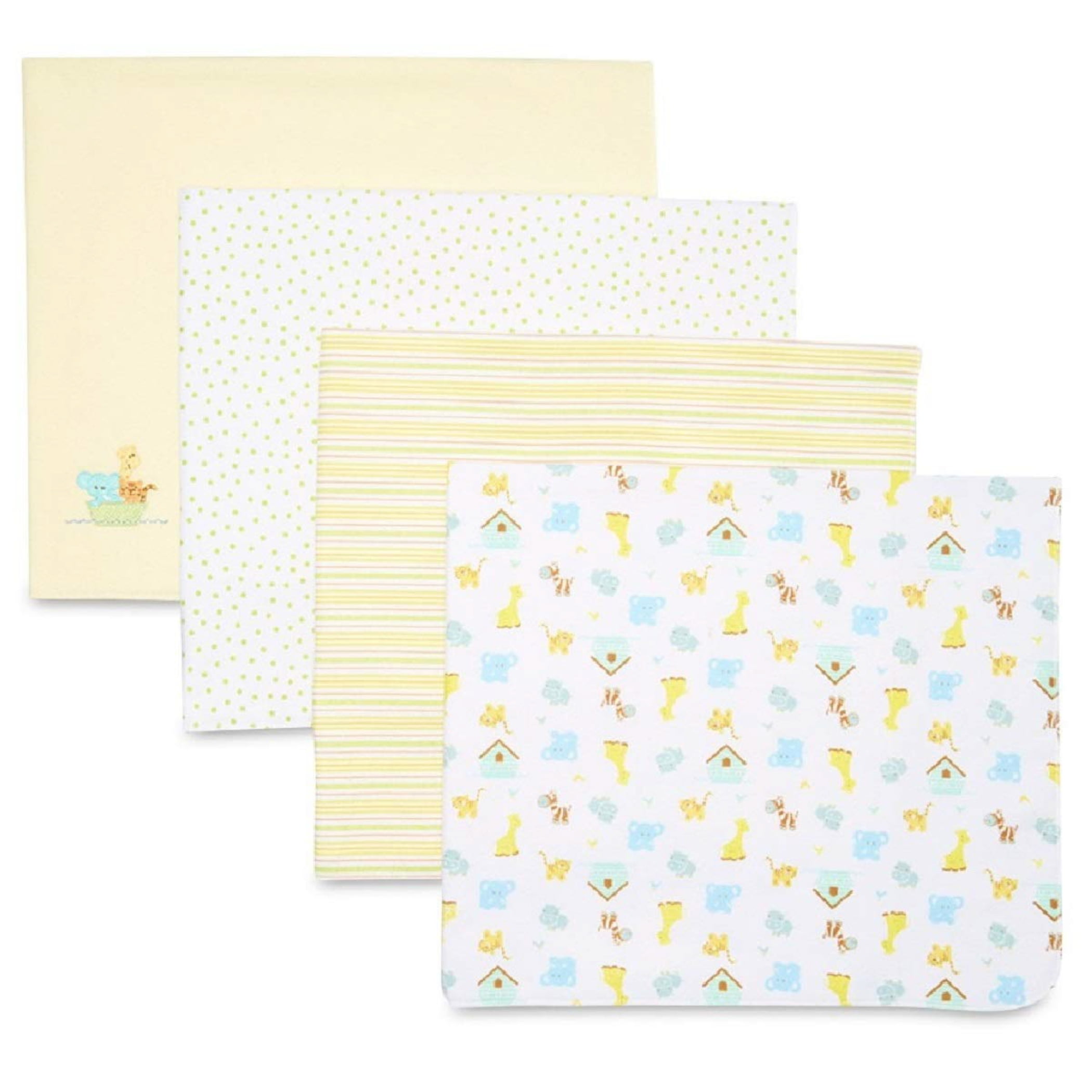 Spasilk Baby 4 Pack 100% Cotton Flannel Receiving Blanket Spasilk Baby 4 Pack 100% Cotton Flannel Receiving Blanket