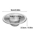 thumbnail image 2 of Mohdy 2Pc 9Cm Sink Filter,2 Drain Hair Catcher Bathtub Shower Drain Cover Kitchen Sink Strainer Stainless Steel Sink Drain Stopper Filter for Kitchen Bathroom, 2 of 2