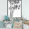 thumbnail image 2 of Designart 'Vintage Black and White Bamboo' Traditional Framed Canvas Wall Art Print, 2 of 5