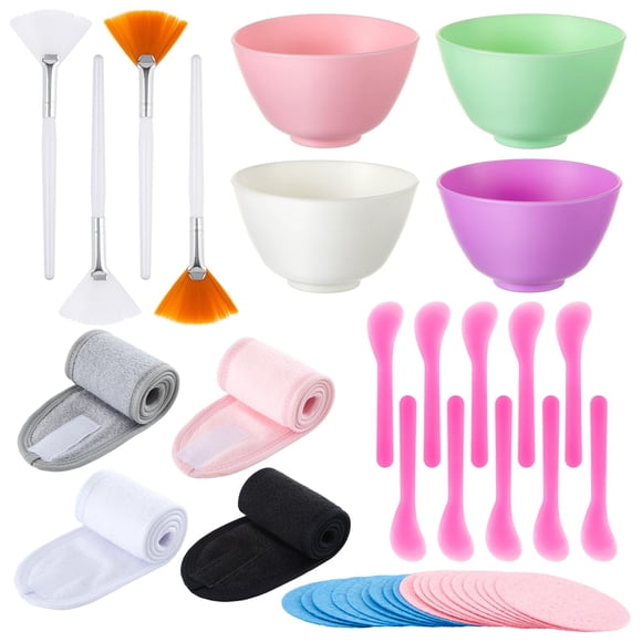 Set de cuencos para mezclar mascarillas Reallnaive, 37 unidades, Esteticista