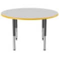 thumbnail image 5 of ECR4Kids 48in Round Premium Thermo-Fused Adjustable Activity Table Grey/Yellow/Black - Super Leg, 5 of 7