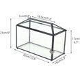 thumbnail image 3 of Small .‘‘ x .‘‘ x .‘‘ Glass Card Box with Slot & Lock for Wedding Reception Geometric Clear Envelops Box Suitable for x es Cards Gold (Slot Length cm) Handmade, 3 of 9