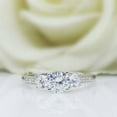 thumbnail image 5 of HeartsAndYou 3ct Round Cut Moissanite Solitaire with Accents Trilogy Ring 18k White Gold over Silver, 5 of 9