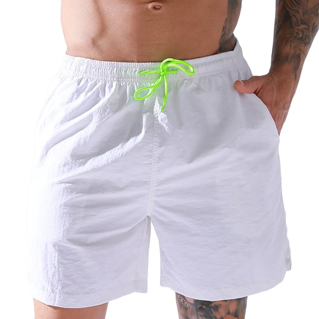 Plebaso Mens Workout Running Shorts Elastic Waist Athletic Shorts Lightweight Training Shorts with Pockets