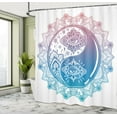 thumbnail image 5 of Ambesonne Peace Shower Curtain, Ying Yang Mandala, 69"Wx84"L, Pink Blue, 5 of 5