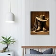 thumbnail image 4 of COMIO Canvas Wall Art Western Decor for Bedroom Bathroom Cowboy Black Hat Boots Vintage Picture Print Painting,Framed Artwork for Living Room,Office, 4 of 5