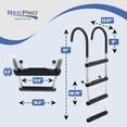 thumbnail image 3 of RecPro Stainless Steel Heavy Duty 4 Step Pontoon Boat Boarding Ladder, 3 of 11