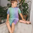 thumbnail image 4 of Balery Beautiful Glitter Conjunto de Pijama Infantil de Manga Corta con Estampado – Ropa de Dormir de Algodón Suave-Large, 4 of 6