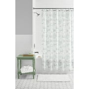 Mainstays Blessed Print, Slub Texture, Recycled Fabric Shower Curtain, 72-inch x 72-inch