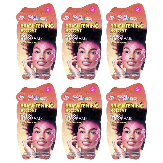Mascarilla facial 7th Heaven Passion Peel Off para mujer, 6 x 10 ml
