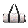 thumbnail image 2 of ZNDUO Purple Pink Polka Dots Pattern Round Travel Bag, Sports Tote Gym Shoulder Bag Weekenders Bags for Women Men, 2 of 8