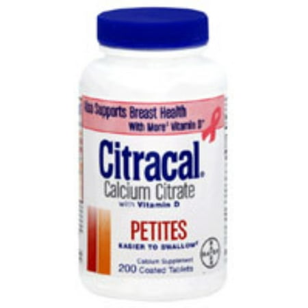 Citracal citrate de calcium suppléments avec vitamine D 200 ch Petites