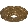 thumbnail image 3 of Ekena Millwork 18"OD x 3 1/2"ID x 1 1/2"P Rotherham Ceiling Medallion (Fits Canopies up to 3 1/2"), Hand-Painted Pale Gold, 3 of 6