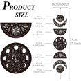 thumbnail image 2 of 7pcs Moon Phase Wall Hanging Boho Decor Wooden Wall Art Witchy Decor Set with Cotton Thread Black Wooden Moon Cycle Aesthetic Art Wall Hanging for Home Farmhouse 6.3 x 37.1 Inch(Moon Phase) Black DIY, 2 of 7