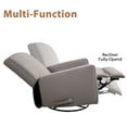 thumbnail image 7 of EMONIA Pushback Recliner Chair with 360° Swivel and Rocking function, Linen Type Cloth, Living Room Single Sofa, Home Theatre Armchair, Modern Nursery Recliner, Gray, 7 of 7