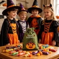 thumbnail image 7 of AZXY Halloween Drawstring Gift Bags Texture Pumpkin Print Candy Treat Pouches, Reusable Portable Multipurpose Goodie Sacks for Halloween Party Favors & Holiday Decor Storage, 7 of 7