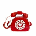 thumbnail image 2 of Telephone Shaped Purse Shoulder Crossbody Tote Bags Women Retro Phone Top Handle Handbags For Girls, 2 of 6