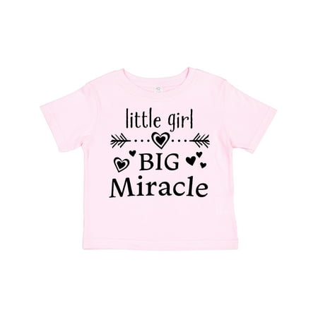 

Inktastic Little Girl Big Miracle Gift Toddler Toddler Girl T-Shirt