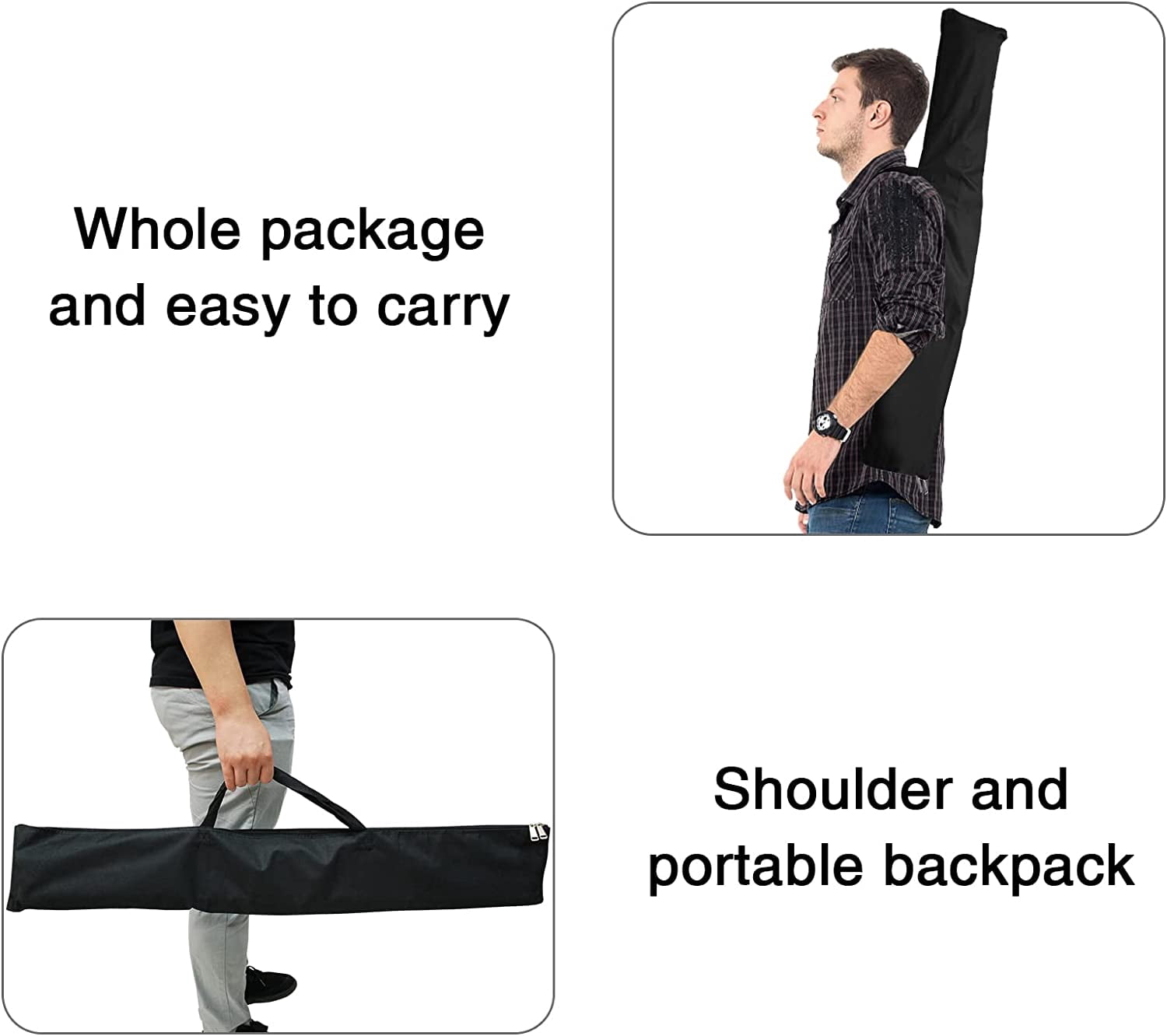 QSUM Swooper Flag Pole Kit, Windless Aluminum Alloy Flagpole with Ground Spike (11FT)