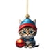 thumbnail image 2 of Christmas Kitty Car Pendant Backpack Pendant Christmas Home Decoration, 2 of 3
