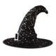 thumbnail image 1 of 1 Uds sombrero de bruja de cuerno curvo vestido de fiesta para adultos sombrero de cuerno curvo de terciopelo dorado sombrero de bruja elfo, 1 of 5