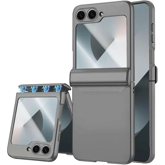 Case for Samsung Galaxy Z Flip 6 Case / Z Flip 7 FE, Hinge Protection, Built-in Screen Protector, Wireless Charging, Slim Rugged Phone Protective Case for Galaxy Z Flip 6