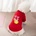 thumbnail image 2 of Sudadera de invierno con capucha para perros, chaqueta suave estampada para Chihuahua, ropa cálida para mascotas, disfraz de Año Nuevo, 2 of 4