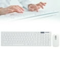 thumbnail image 1 of Keyboard and Mouse Wireless, Keyboard Mouse Combo 10m Remote Connection Smart High Sensitivity  for Notebooks for Tablet Computers for Smart Phones White,Black, 1 of 7