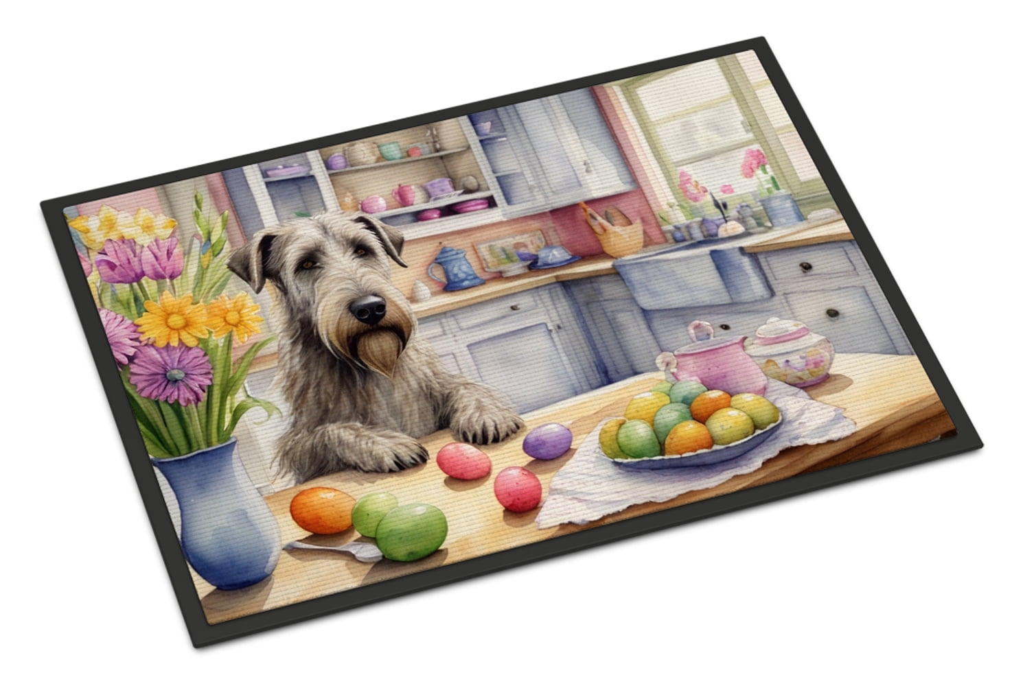 Carolines Treasures DAC6811JMAT 24 x 36 in. Decorating Easter Finnish Spitz Doormat
