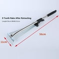 thumbnail image 4 of XYKA Telescopic Garden Rake Adjustable Extendable Hand Rake for Leaves Grass and Debris Lightweight Durable Patio Lawn Yard Tool with Comfort Grip Extends up to 74cm Perfect for Narrow Beds Borders, 4 of 8