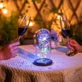 thumbnail image 4 of COSTYLE Artificial Rose Flower Light Up Rose in A Glass Dome Gifts for Women Mom Birthday Christmas Anniversary, 4 of 5
