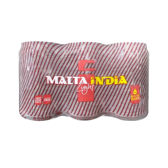 Malta India Light Malt Beverage 6 Pack 8 fl oz Aluminum Can