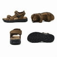 thumbnail image 5 of Men Leather Fisherman Sandals Walking Shoes Trekking Hiking Beach Sports, 5 of 13