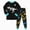 R222-Black, variant on NOLDARES Infant Toddler Boy 2 Piece Fall Winter Clothes Long Sleeve Sweatshirt Tops and Pants Set Cute Print Outfits Clothing(Light Green,8-9 Y)