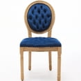 thumbnail image 2 of American Design Blue Velvet Dining Chairs Set of 2 with Steel Spring Inner for a Cozy Dining, 2 of 7