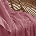 thumbnail image 4 of Manta para cama, 100% algodón, tamaño queen, tejido gofrado, rosa, 4 of 7