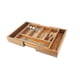 thumbnail image 1 of Organizador de cajones con bandeja extensible para cubiertos de bambú natural., 1 of 4