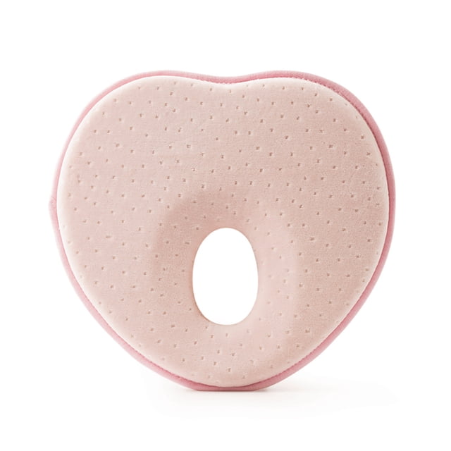 Almohada de bebé para recién nacido Prevención de cabeza plana Cómoda almohada moldeadora de cabeza Eccomum Rosa