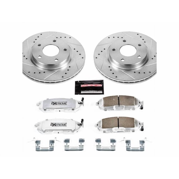 Front Brake Pad and Rotor Kit - Compatible with 2013 - 2019 Nissan Sentra - Power Stop