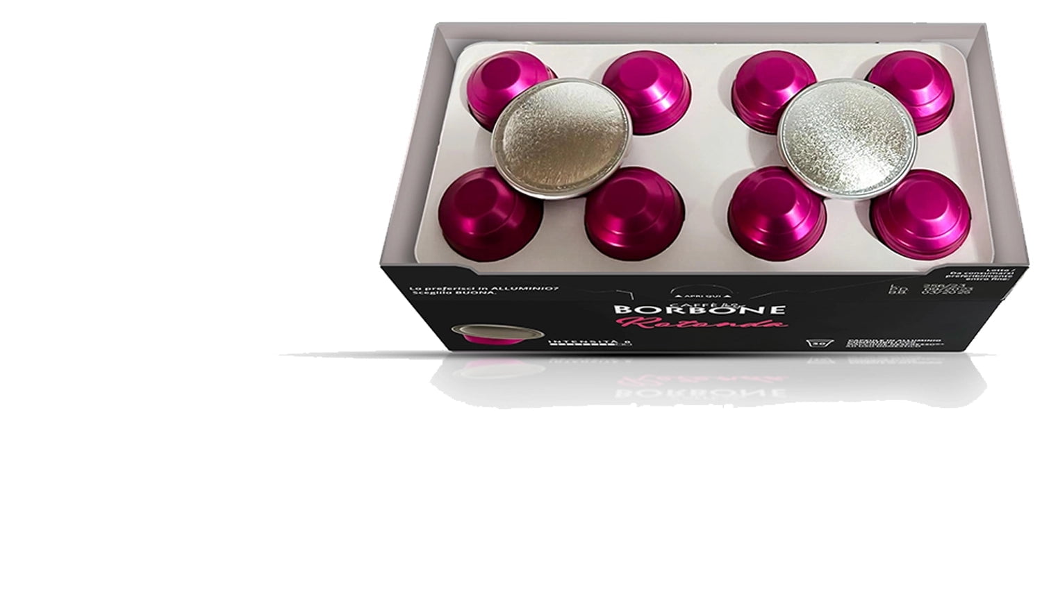 Caffe Borbone Rotonda Medium Dark Roast Arabica & Robusta Aluminum Capsules- Compatible With Nespresso Classic Machines, 30 Count