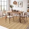 thumbnail image 2 of Hasoo Area Rug 9' x 12' Rugs for Living Room Chic Imitation Braided Print Soft Velvet Rug Non Slip Carpet for Bedroom, Brown, 2 of 6