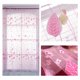 thumbnail image 4 of Cortina de tul translúcida para puertas y ventanas, 1 x 2 m, para decoración estética de habitaciones, con bonito estampado de hojas rosas, 4 of 8