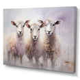 thumbnail image 2 of Designart "White Pink White Pink Sheep delicate Ewes II" Animals Canvas Wall Art, 2 of 5