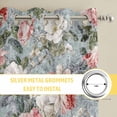 thumbnail image 6 of Vintage Spring Floral Kitchen Curtains Window Panels, Summer Botanical Watercolor Insulated Window Treatment Curtain, Grommet Curtains for Bedroom/Living Room/Bathroom, 2 Piece 52"Wx45"L, 6 of 8