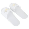 thumbnail image 2 of 5 Pair Letters Print Disposable Slippers for Hotel Wedding Party Shooting PropsBride, 2 of 9