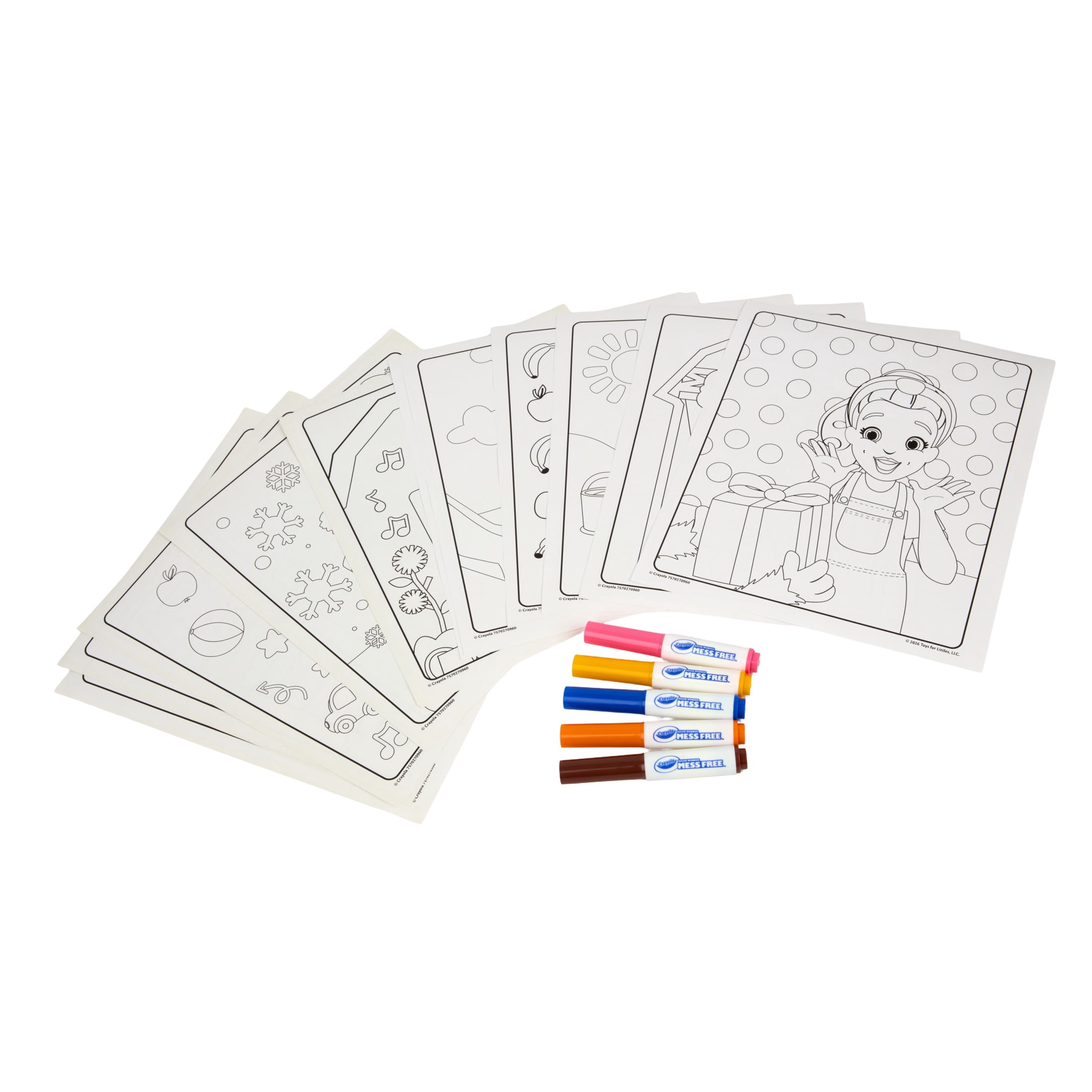 Crayola Color Wonder Ms. Rachel Mess Free Coloring Set, 18 Pgs, With Markers, Travel Activities, Preschool Arts and Crafts, Back to School Gift for Toddlers, Ages 3+